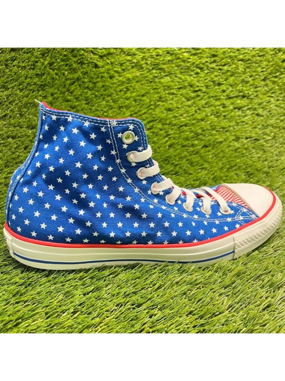 Converse Chuck Taylor All Star Hi Mens Size 8 Blue White Athletic Shoes Sneakers